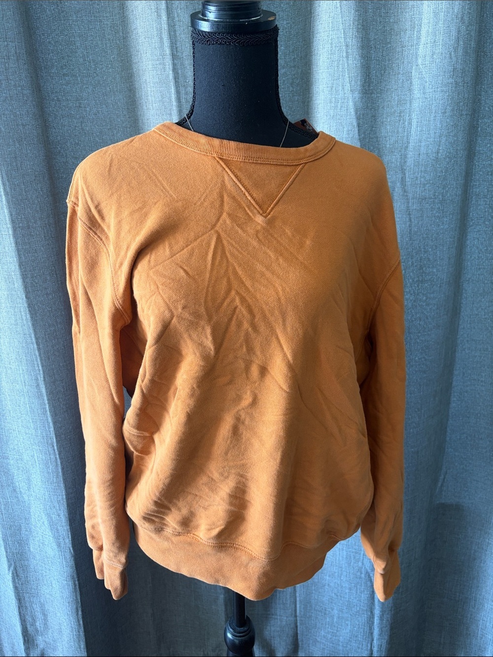 J. Crew Men's Crewneck Sweatshirt in Rust Orange